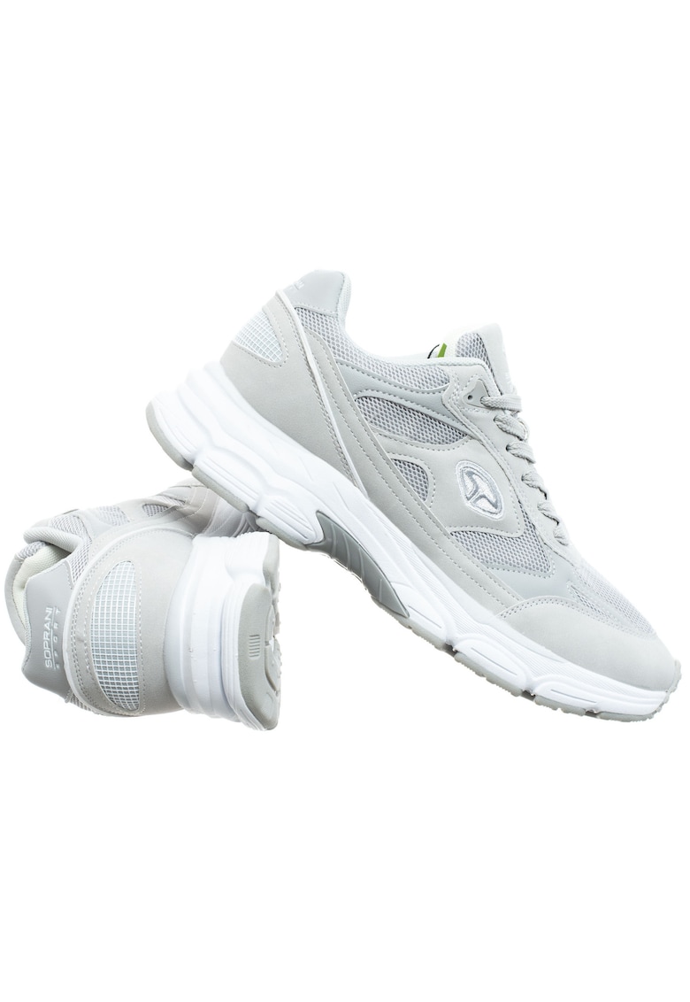 Pantofi sport cu insertii din textil