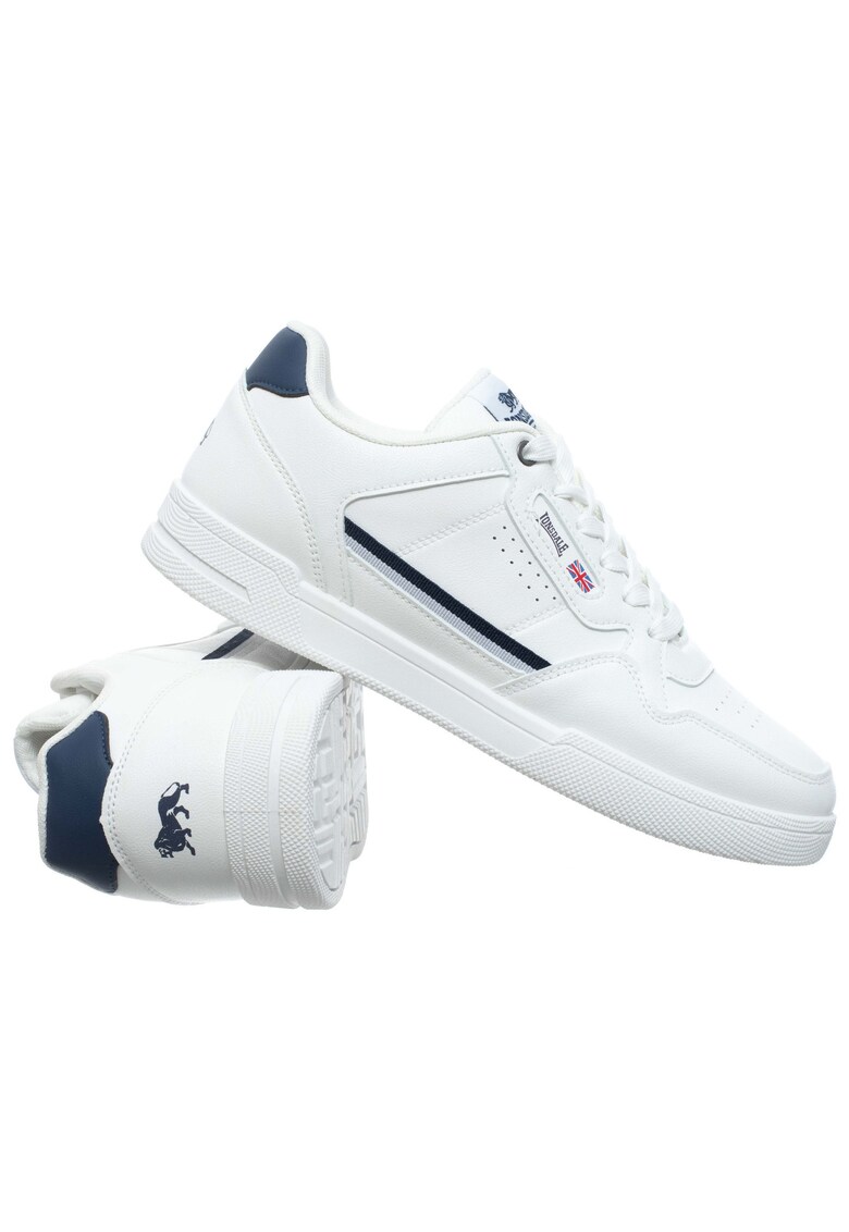Pantofi sport din piele ecologica cu detalii textile