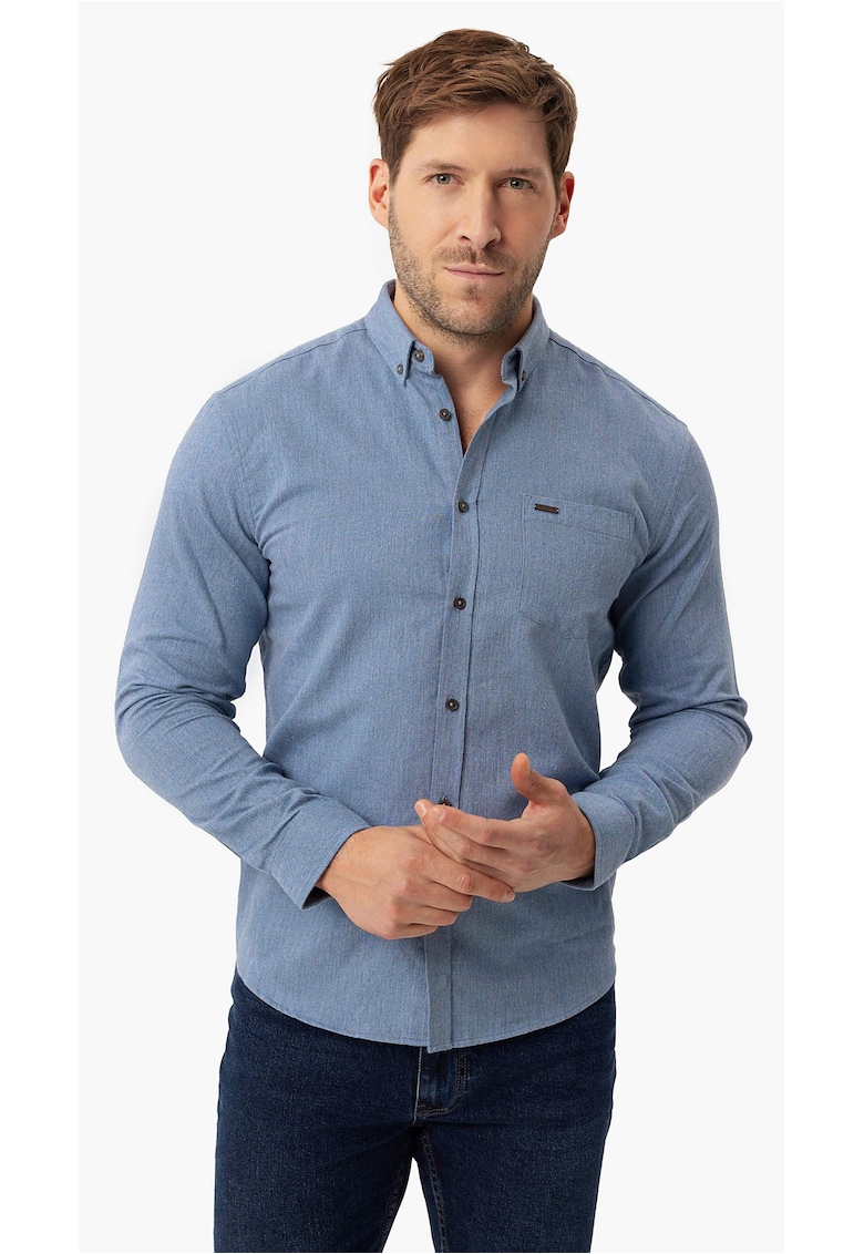 bumbac albastru melange - Albastru melange