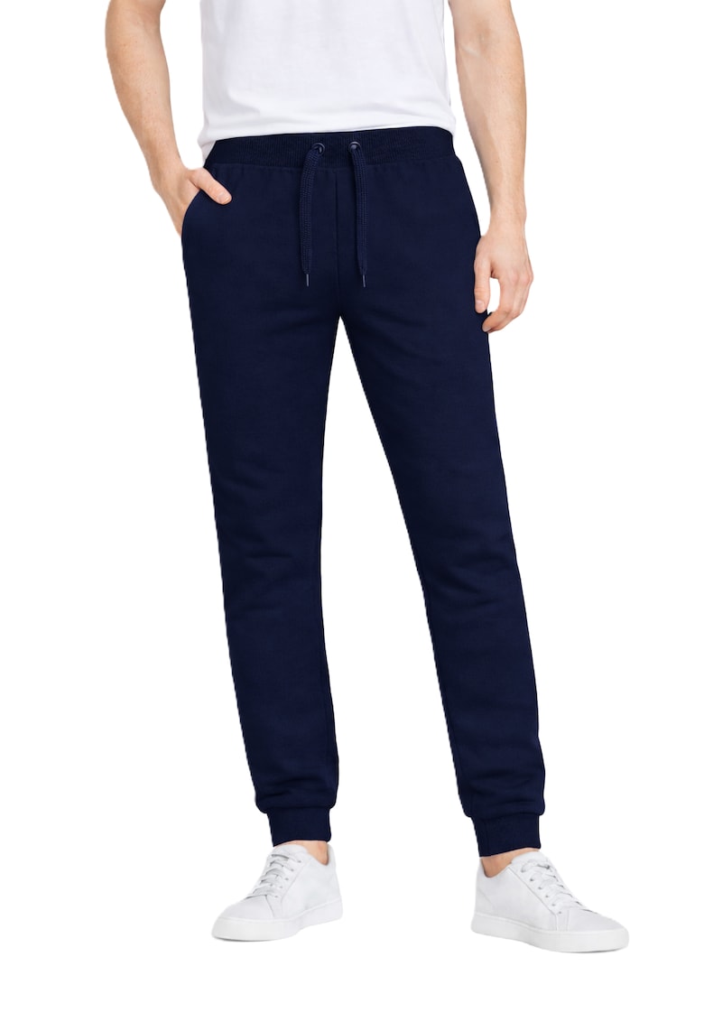 Pantaloni de trening cu buzunare cu refilet - Bleumarin