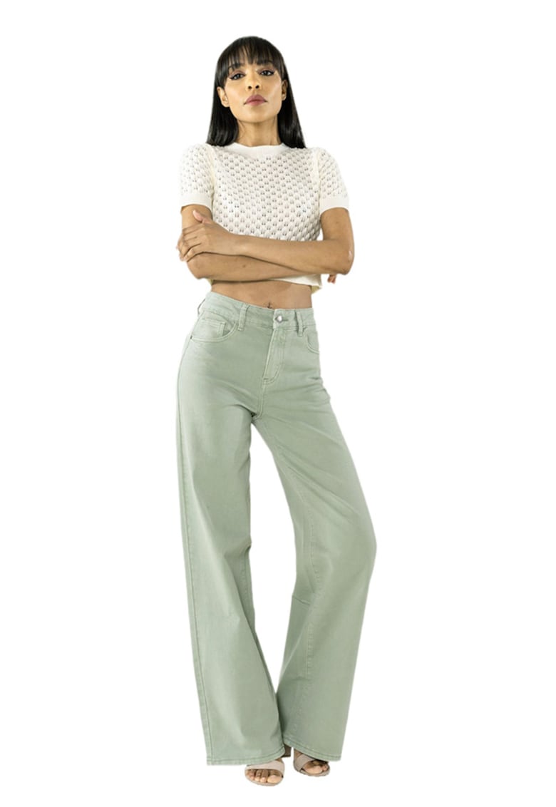 Pantaloni verzi Evazati J251-22 M9 19869 - Verde