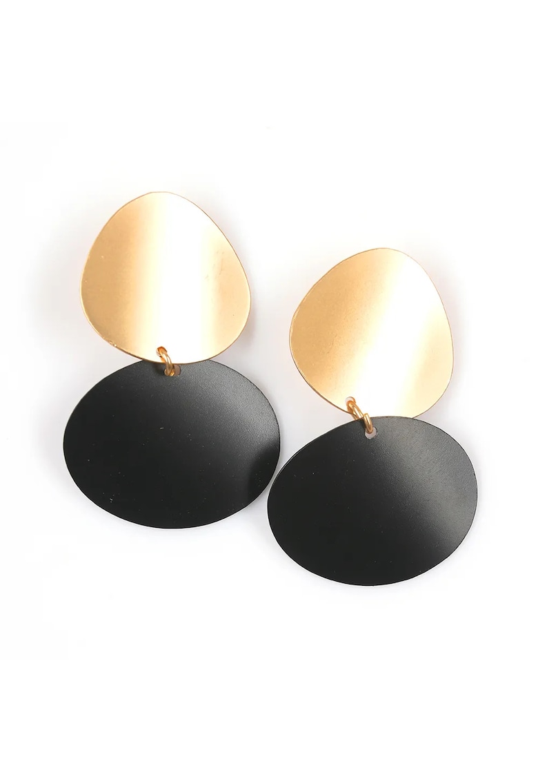 Cercei eleganti ovali bicolori