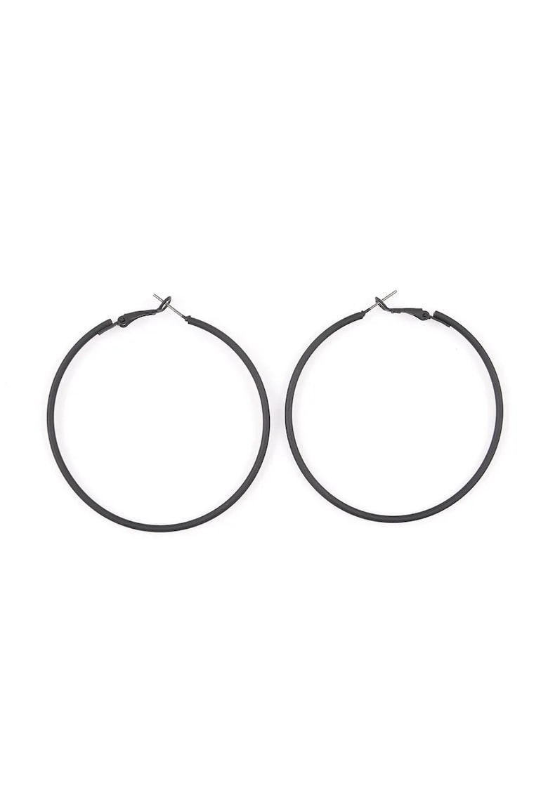 Cercei hoop negri
