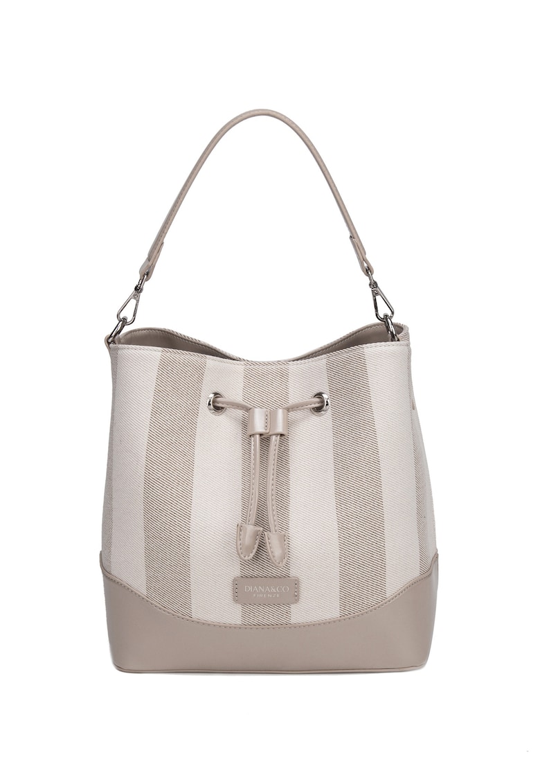 Geanta bucket de piele ecologica Eulalia Lux - Gri