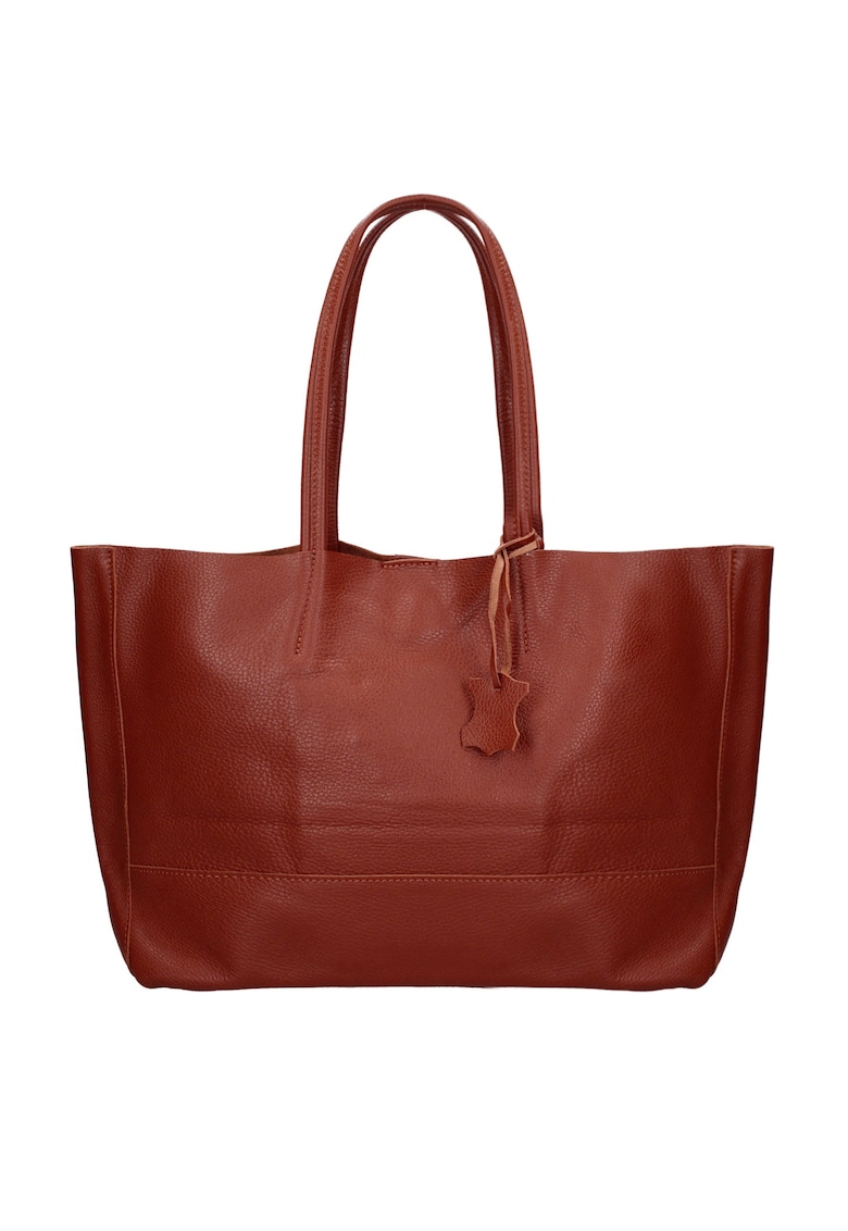 Geanta shopper de piele Ciel - Rosu