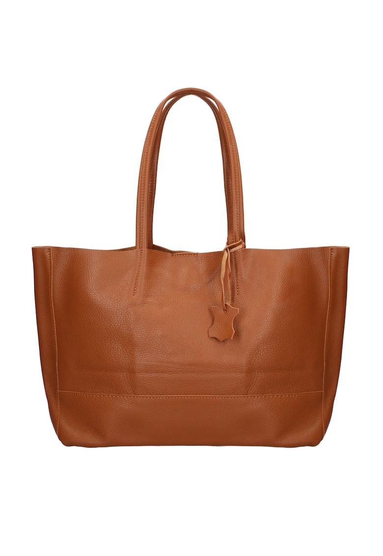 Geanta shopper de piele Ciel - Maro inchis