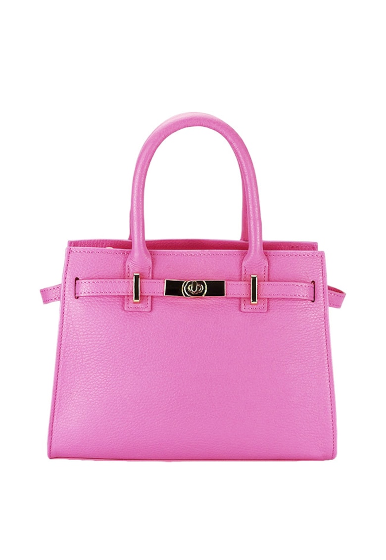 Geanta medie roz deschis din piele naturala B-1727 122 11727 - Roz