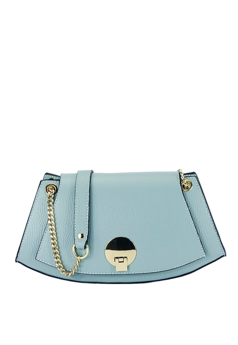 Geanta eleganta din piele naturala 1488 122 - Albastru - 15x30x10