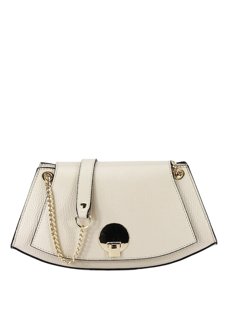 Geanta eleganta din piele naturala 1488 122 - Bej - 15x30x10