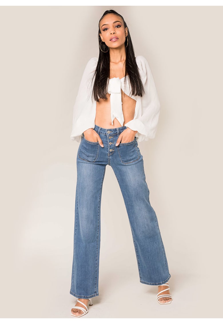 Blugi Dama Evazati Albastri P139-5 M7 19910 - Albastru