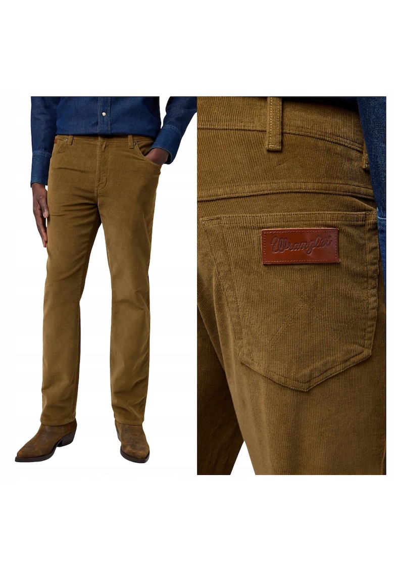 Blugi Barbati - Texas - Straight Fit - Talie Medie - Lungi - Fermoar - 5 Buzunare - Bumbac - Maro - Albastru