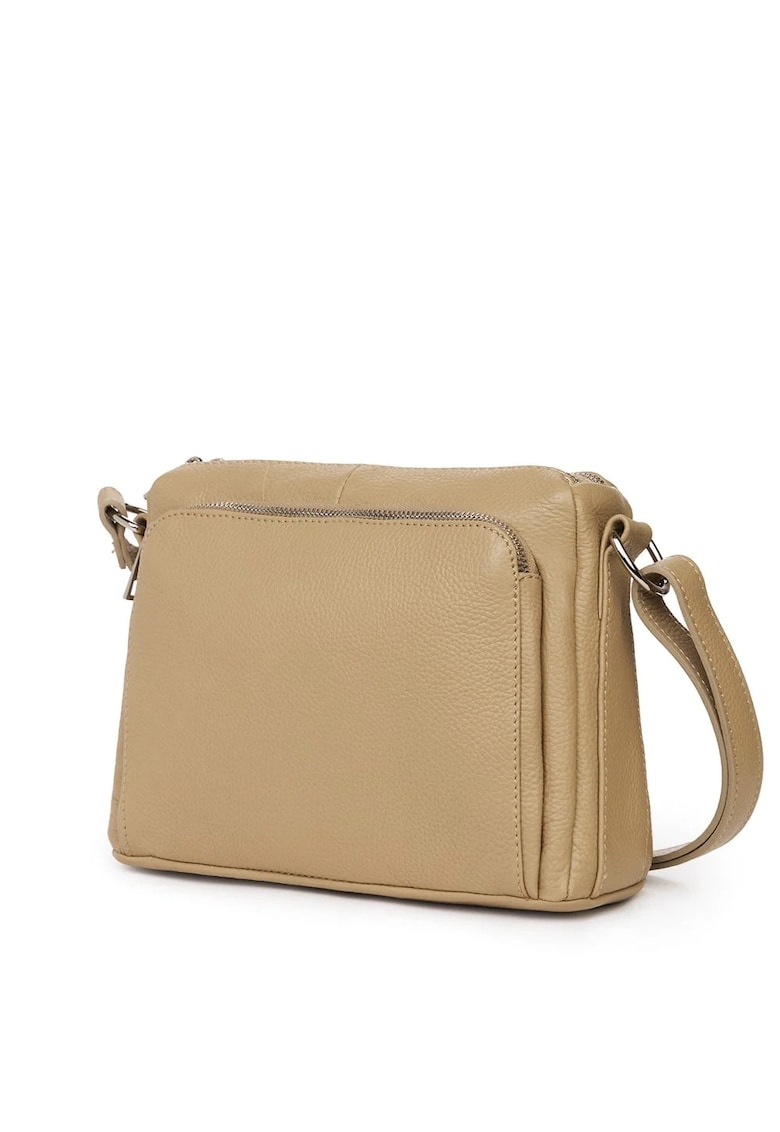 Poseta dama din piele naturala Vania` - Bej