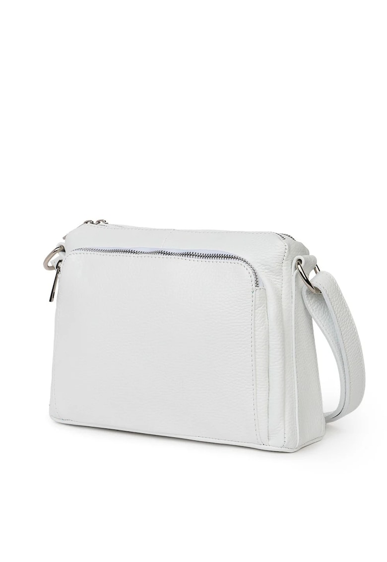 Poseta dama din piele naturala Vania` - Alb