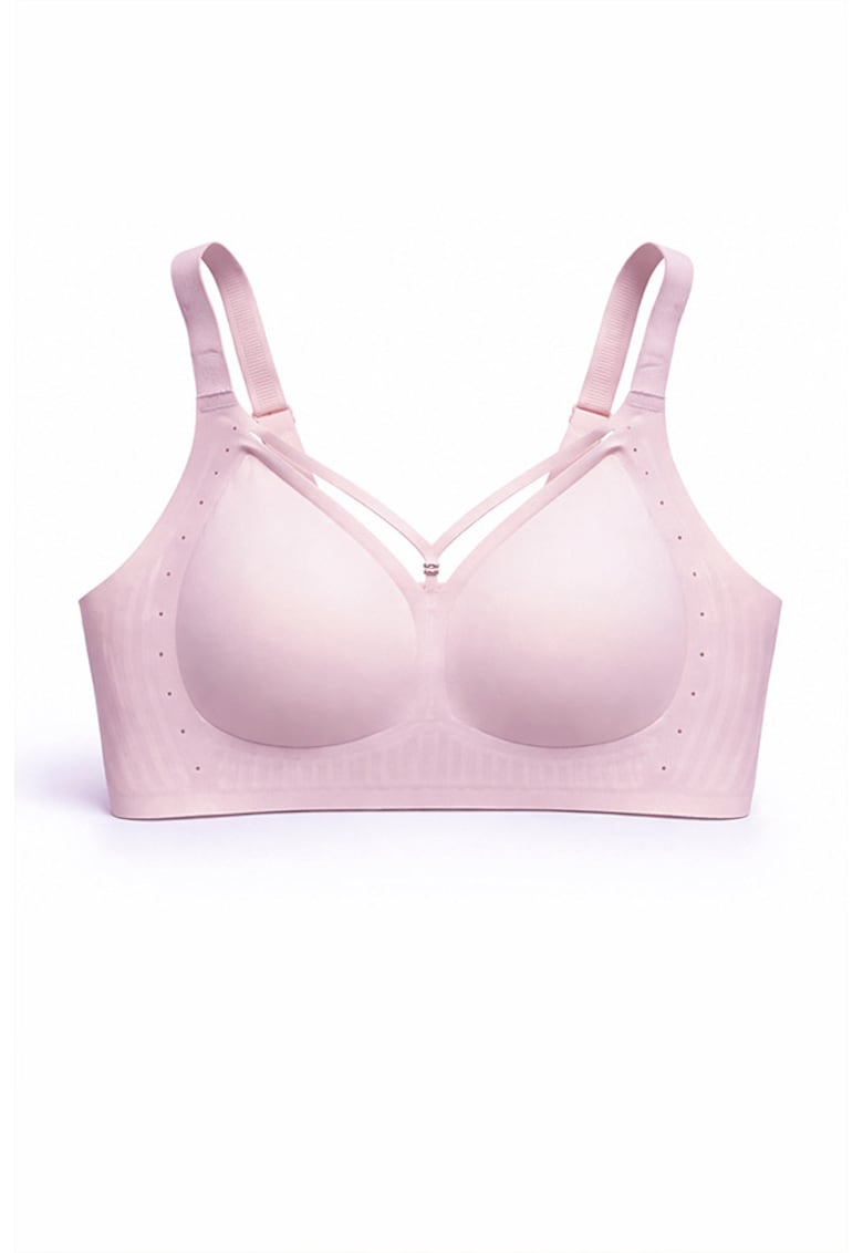 Sutien fara armaturi - cusaturi - cu cupa preformata - SM62 - - Lila