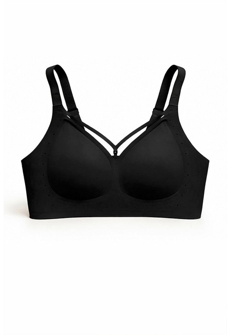 Sutien fara armaturi - cusaturi - cu cupa preformata - SM62 - - Negru