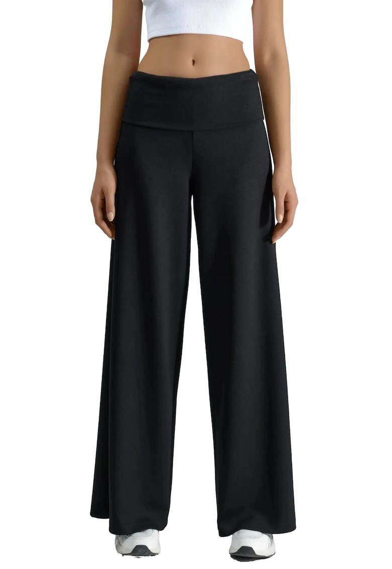 Pantaloni dama - Negru - Tricot
