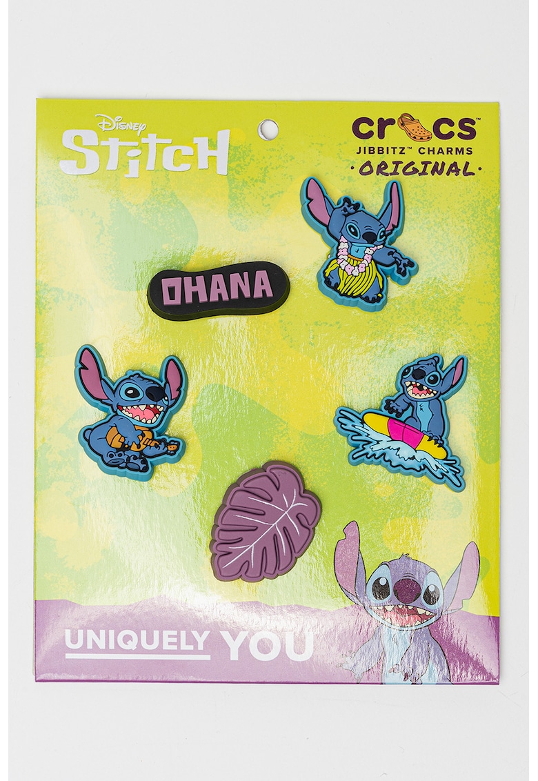Talisman cu Stitch Jibbitz - Albastru pastel/Liliac prafuit