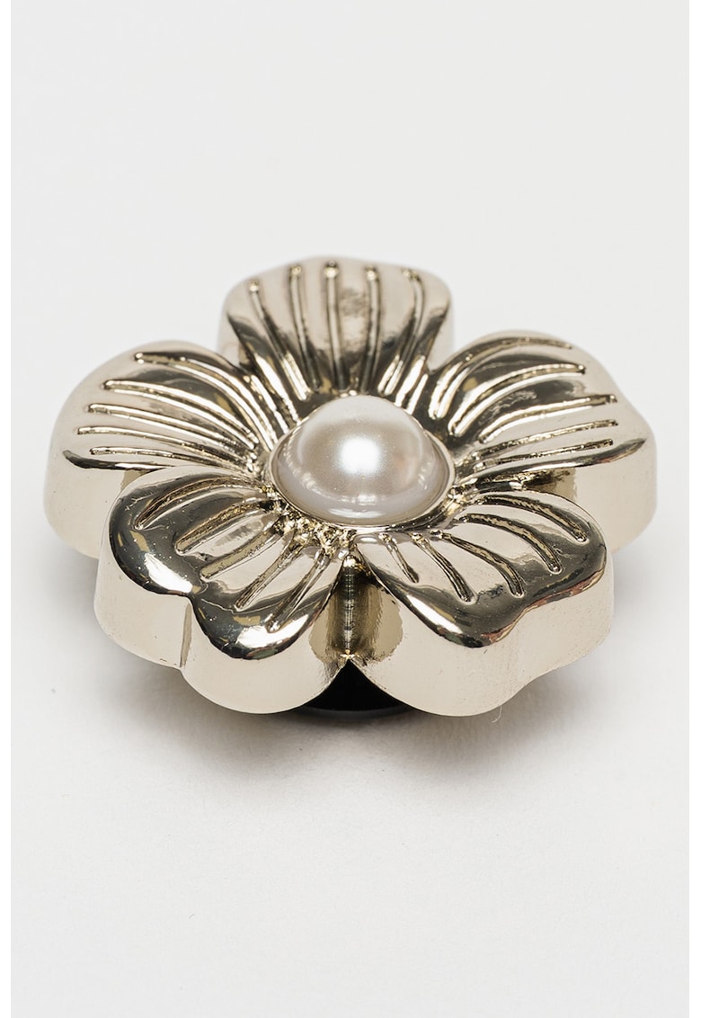 Talisman in forma de floare Jibbitz - Argintiu