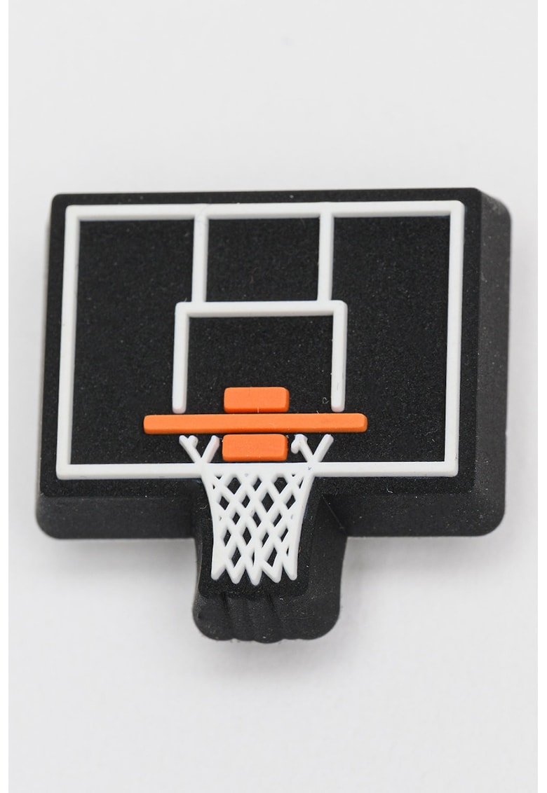 Set de talismane cu tematica baschet Jibbitz™ - 5 piese - Negru/Maro