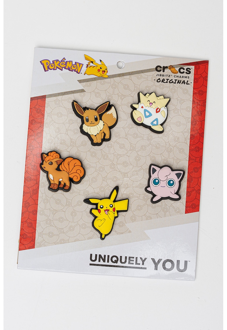 Talisman cu Pokemon Jibbitz™ - Roz pastel/Galben pal/Maro pamantiu