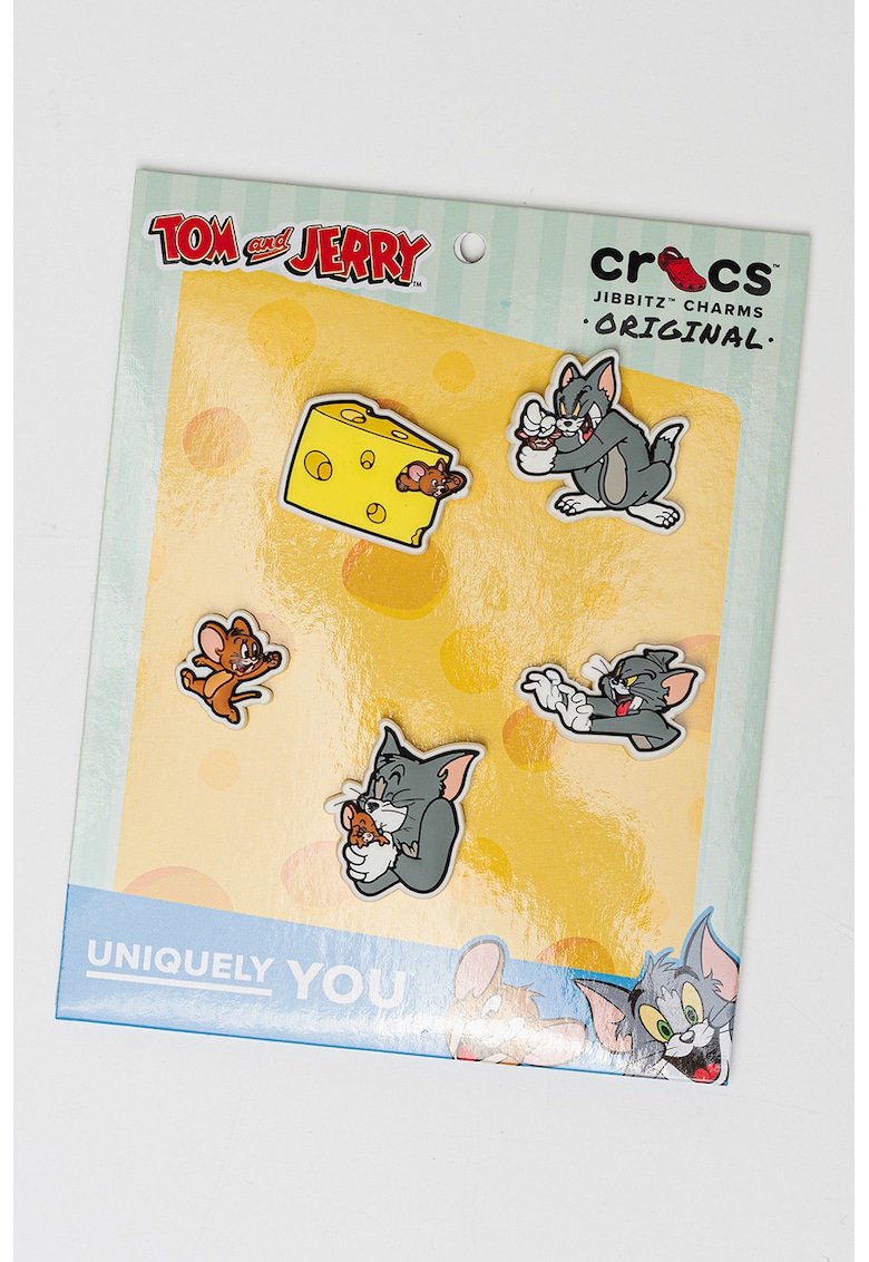 Talisman cu Tom&Jerry Jibbitz™ - Gri deschis/Galben pal