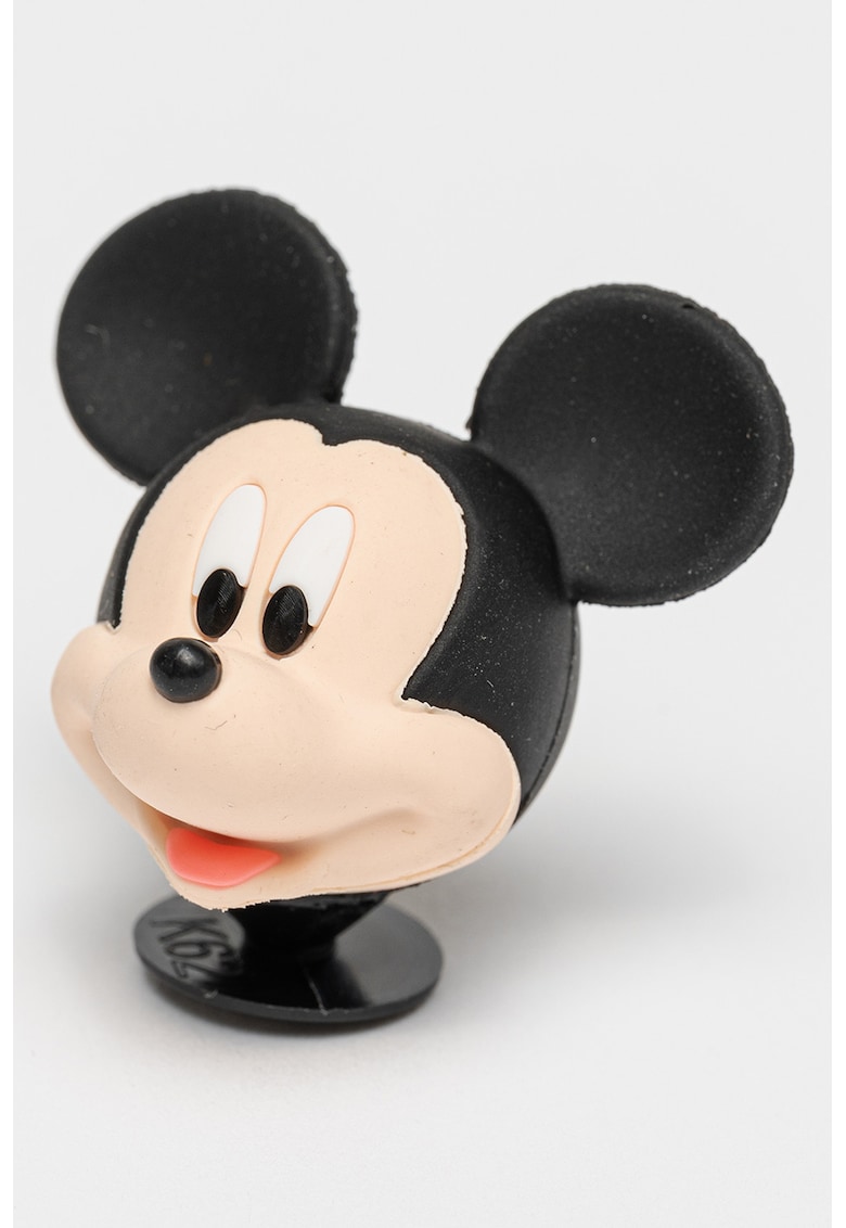 Talisman cu capul lui Mickey Mouse 3D Jibbitz™ - Negru/Bej deschis