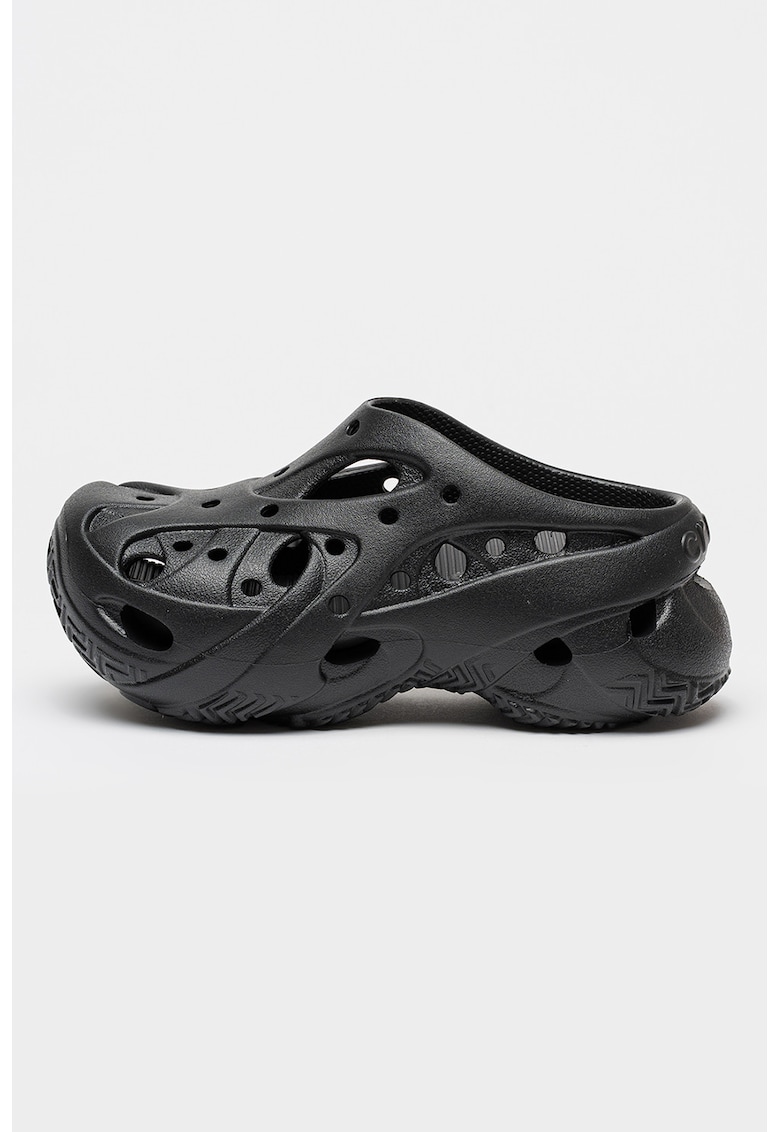 Saboti demi-wedge cu design perforat Caged - Negru