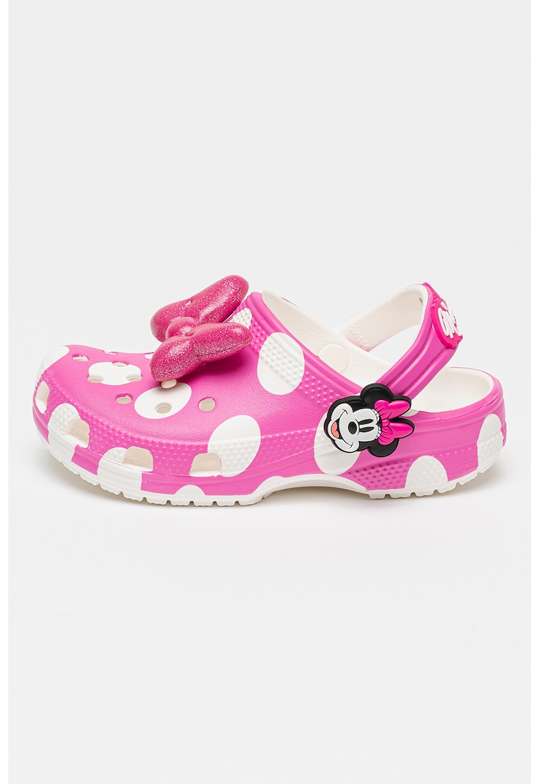 Saboti cu imprimeu Minnie Mouse - Alb/Roz