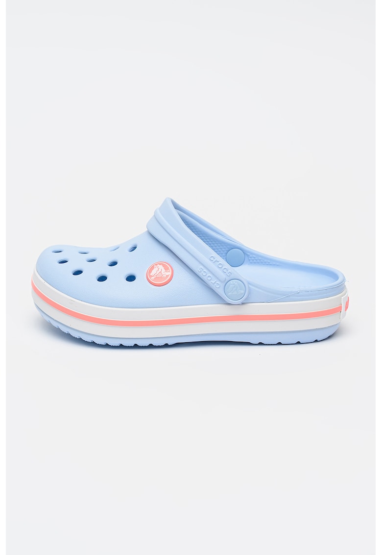 Saboti slingback cu model uni - Albastru deschis