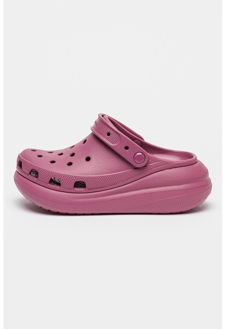 Saboti slingback cu talpa wedge Crush - Roz inchis
