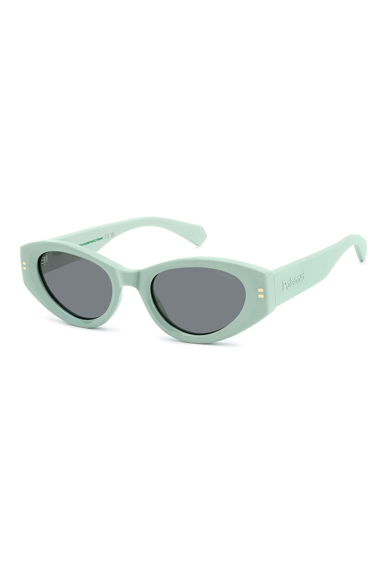Ochelari de soare ovali cu logo discret - Verde pal