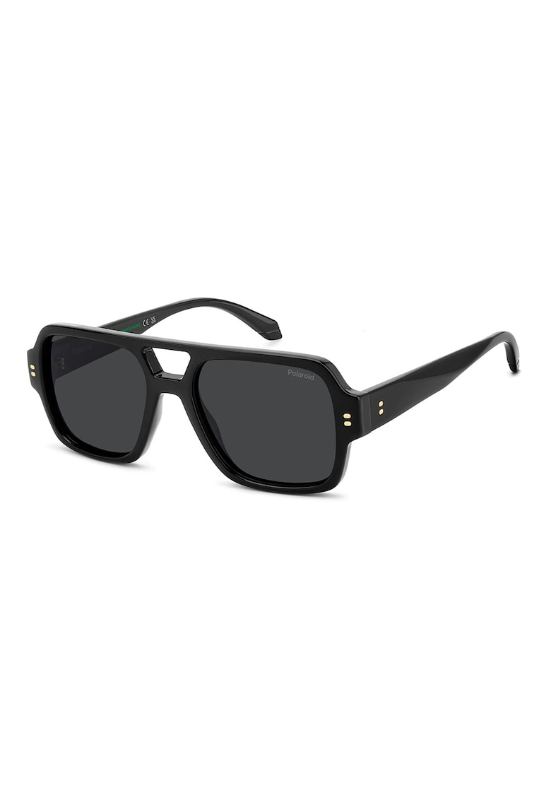Ochelari de soare patrati cu lentile polarizate - Negru