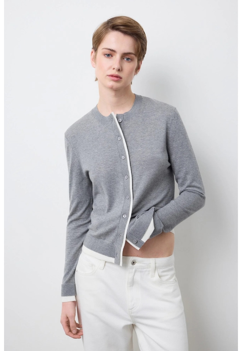 Cardigan din amestesc de lana - Gri