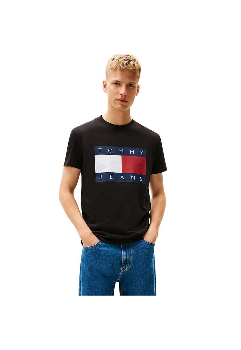 Tricou TJM REG BIG FLAG SS TEE EXT-DM0DM22645-BDS