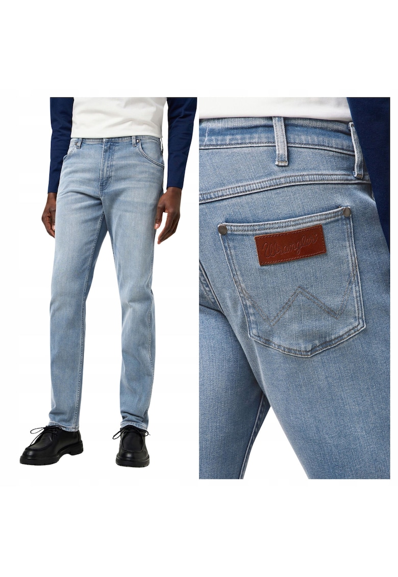 Blugi Barbati - Greensboro - Straight Fit - Talie Medie - 5 Buzunare - Lungi - Fermoar - Bumbac - W36-L30 - Albastru