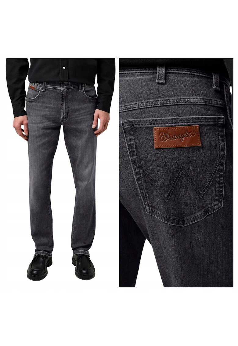 Blugi Barbati - Texas Slim - Slim Fit - Talie Medie - 5 Buzunare - Lungi - Fermoar - Bumbac - W38-L34 - Gri