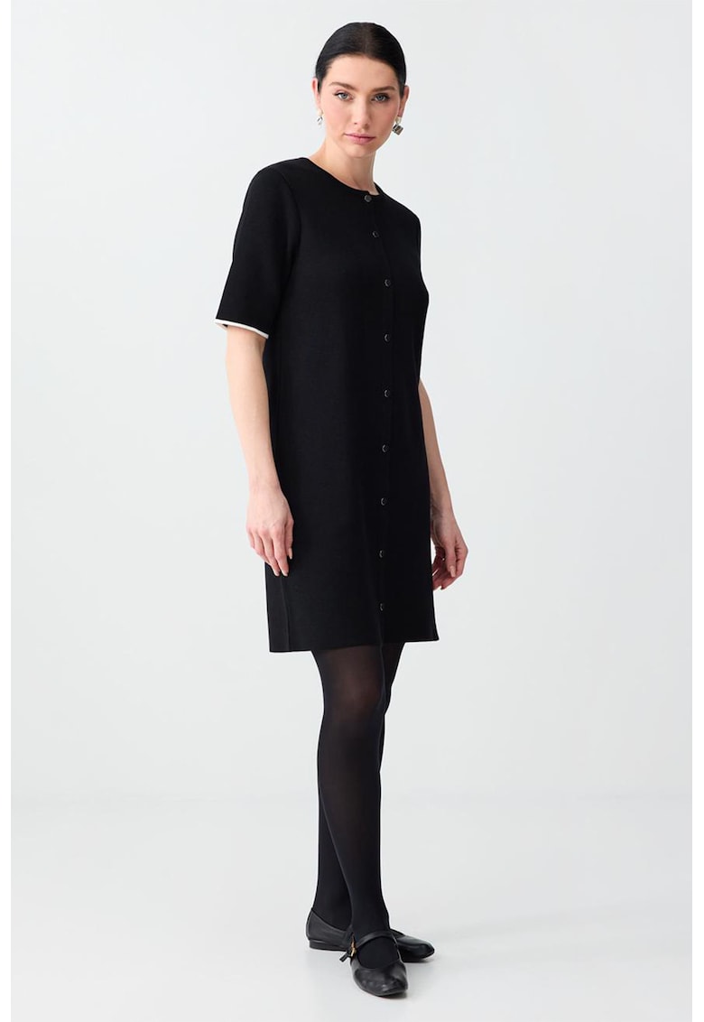 Rochie scurta cu croiala dreapta - Negru
