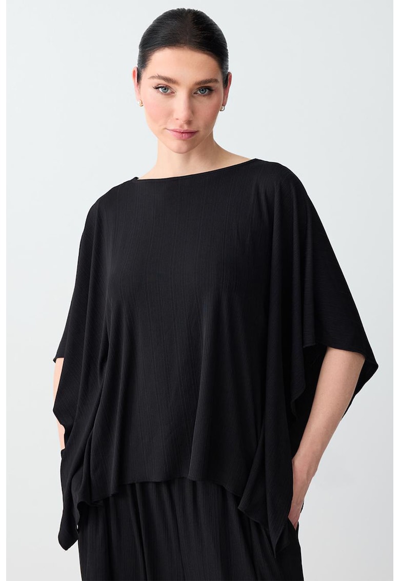 Bluza lejera asimetrica - Negru