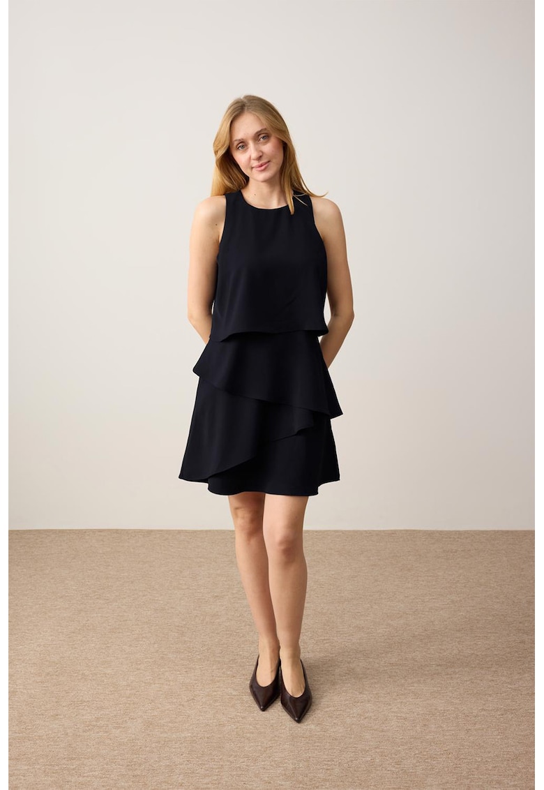Rochie mini stratificata - Negru
