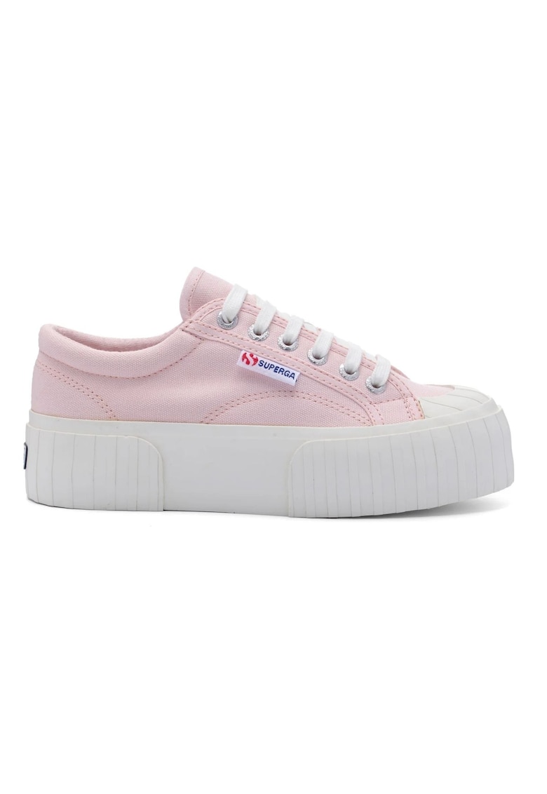 Tenisi flatform cu varf rotund