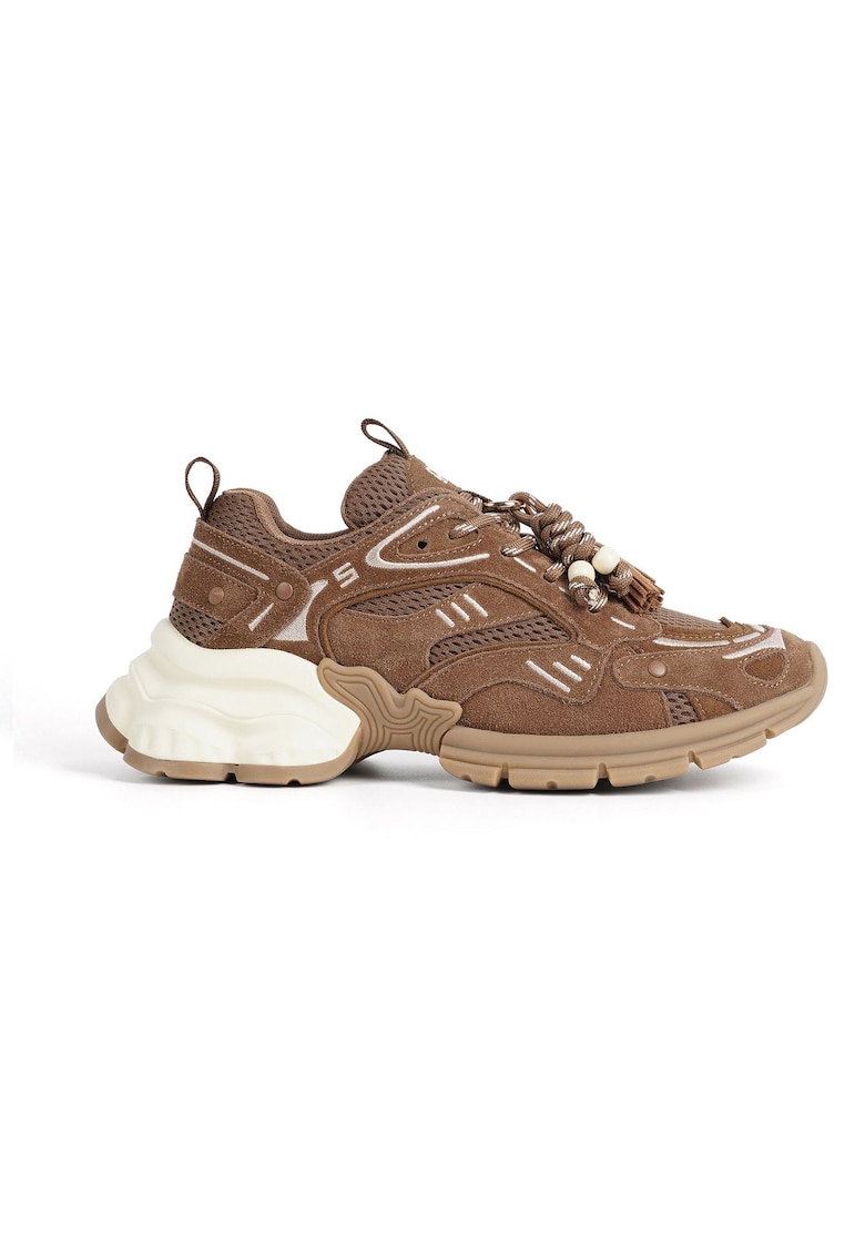 Pantofi sport din piele intoarsa Cosmina - Maro