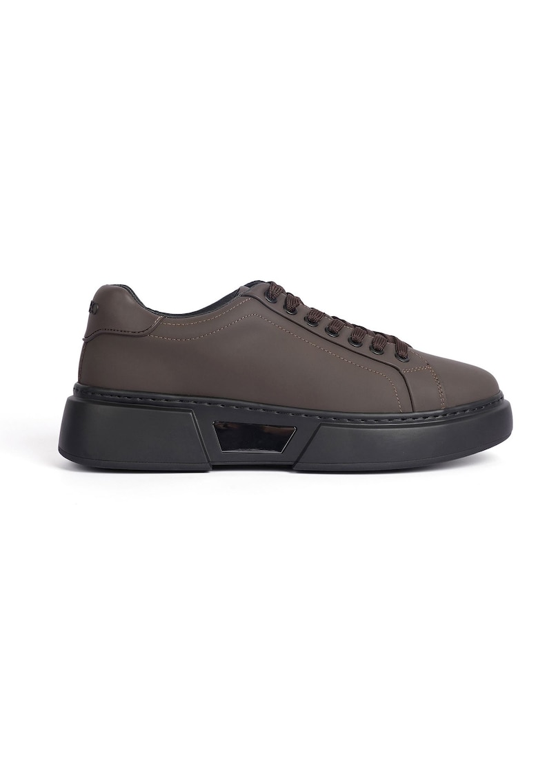 Pantofi sport din piele naturala Douglass - Maro
