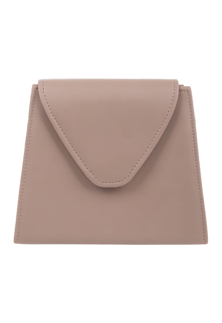 Geanta crossbody cu bareta din lant - Bej