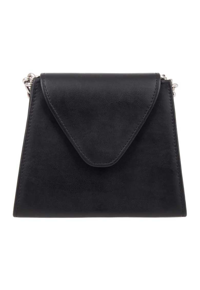 Geanta crossbody cu bareta din lant - Negru