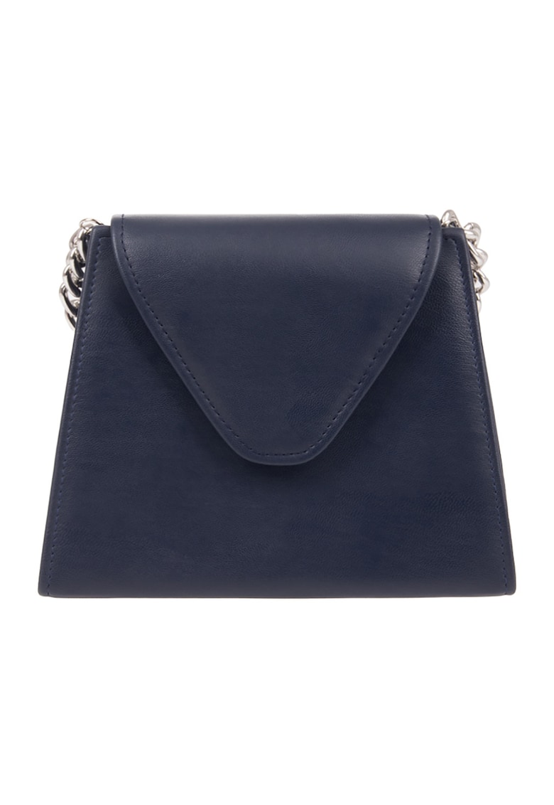 Geanta crossbody cu bareta din lant - Bleumarin