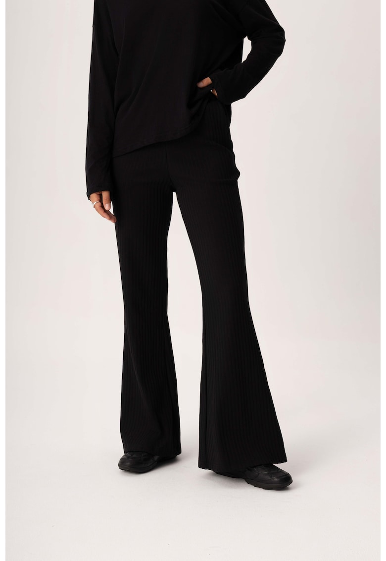 SWAY Pantaloni dama din bumbac casual confortabili - Negru