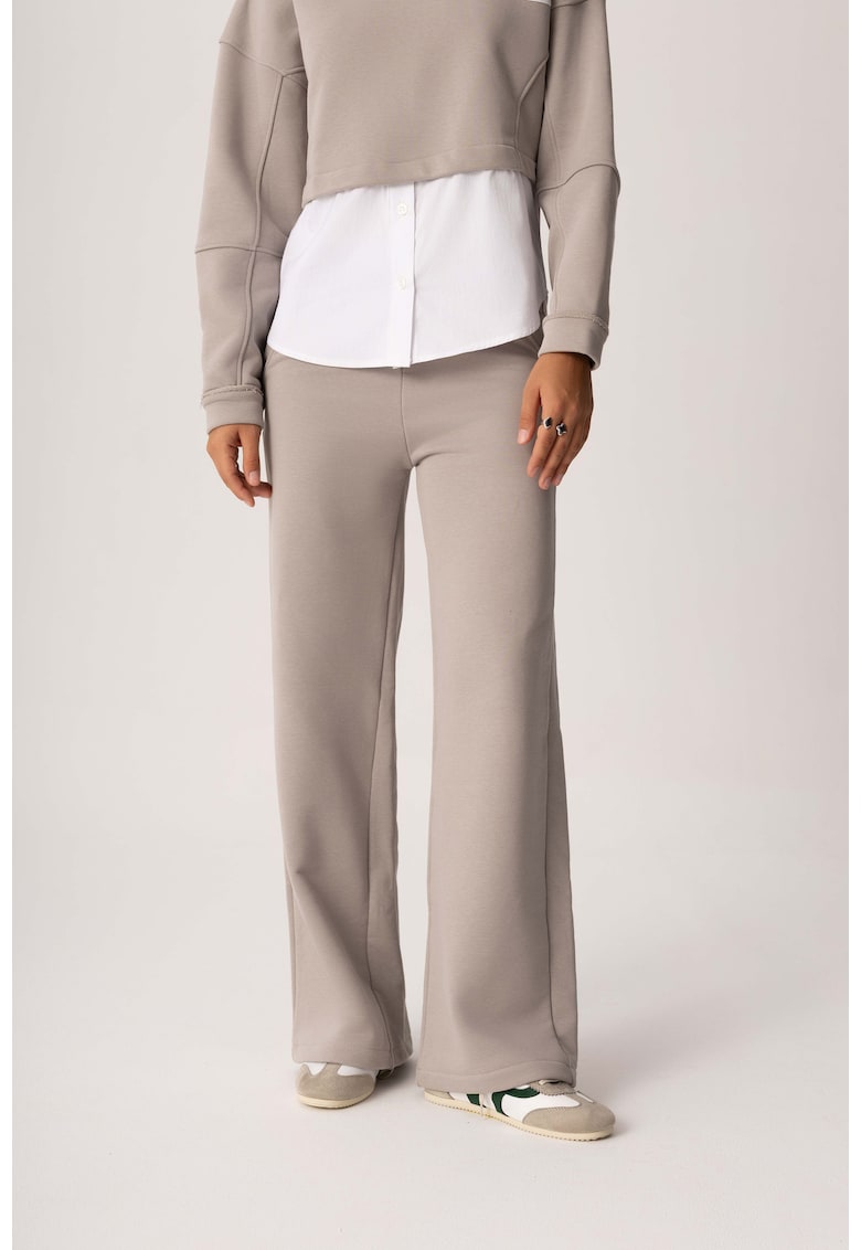 ICON Pantaloni sport dama din bumbac casual confortabili - Bej