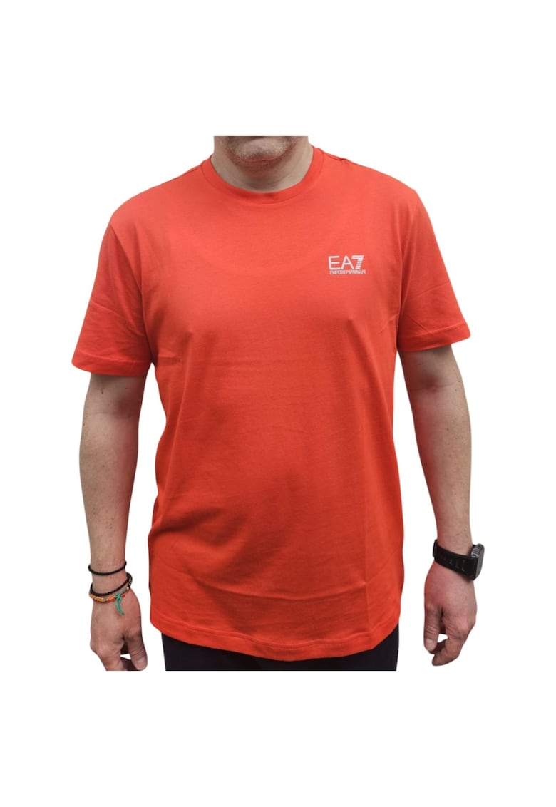 Tricou EA7 Train Logo Series M SS EXT 58173 - Rosu