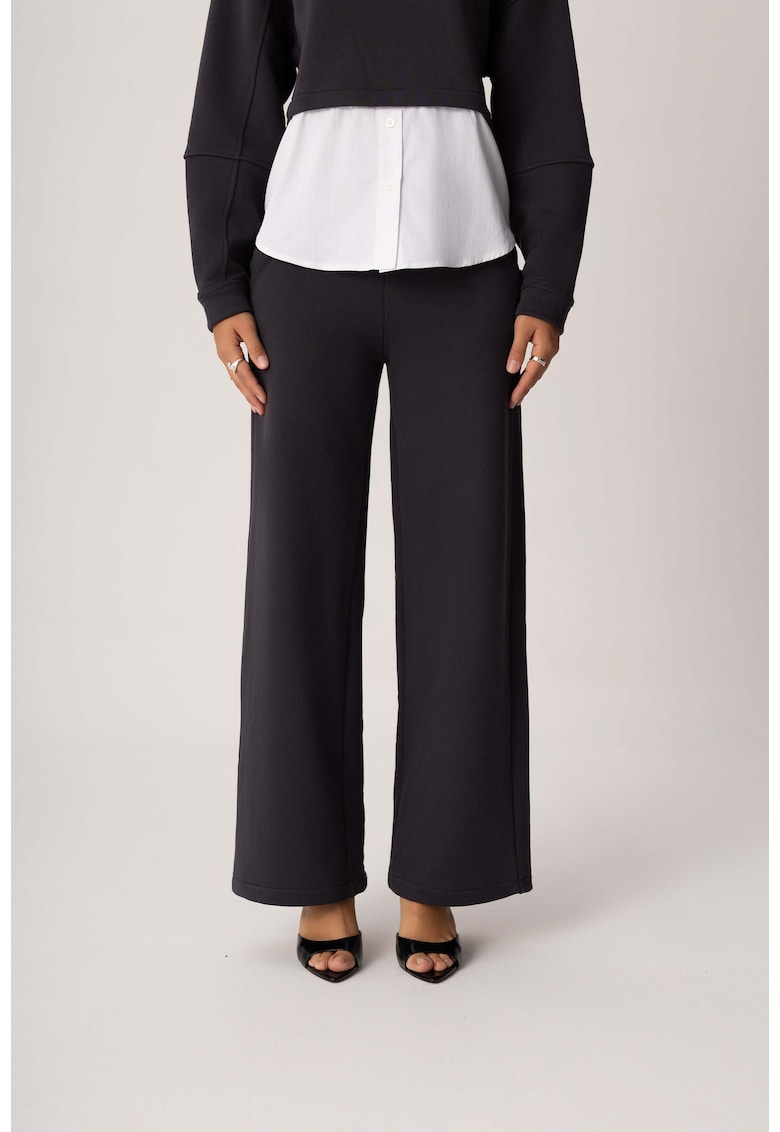 ICON Pantaloni sport dama din bumbac gri antracit casual confortabili - Gri antracit
