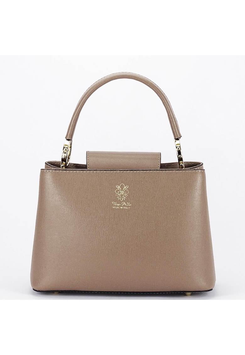 Geanta taupe inchis din piele naturala 8950 119 19939 - Maro taupe